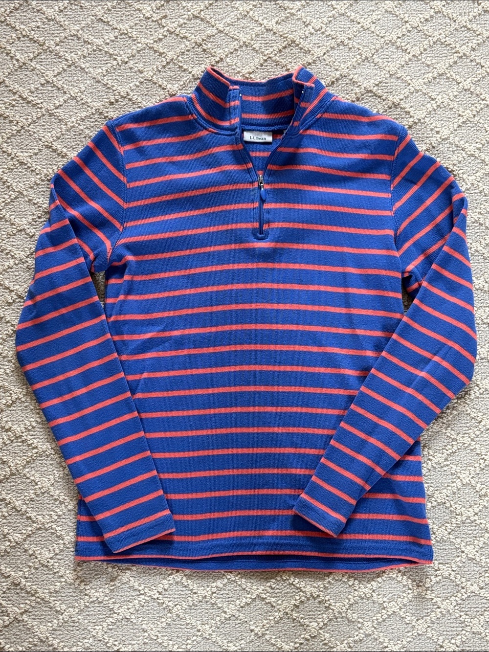 L.L. Bean Striped Quarter-Zip